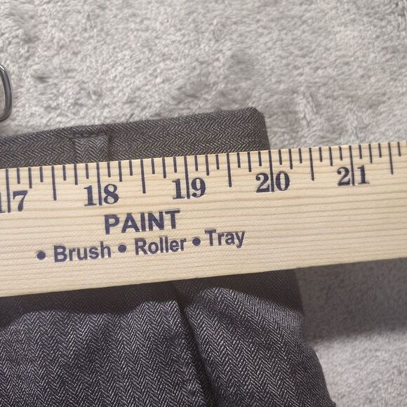 Jos A Bank Executive Collection 40x32 Dark Gray 100% Wool Cuffed Dress Pants - Picture 4 of 13